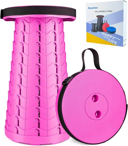 Vista 18 de Taburete plegable mejorado, ligero pero más resistente, con capacidad de carga, 400 libras, taburete plegable portátil para camping, pesca, Azul