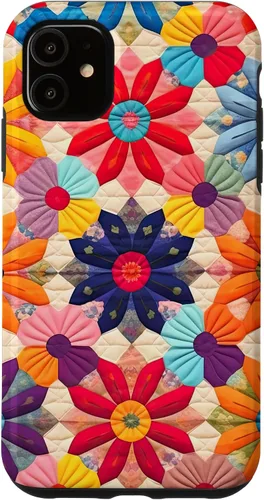 Vista 8 de Quilting Flower Blooms Quilt Pattern Case for iPhone 17