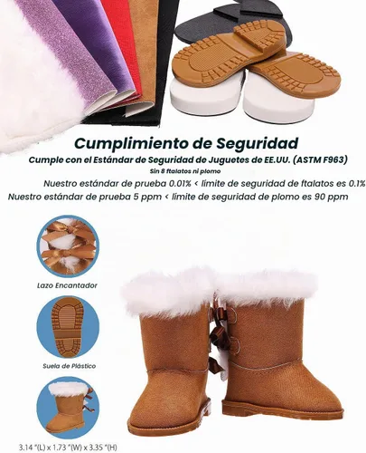Vista 8 de Zapatos de muñeca de 18 pulgadas - 7 pares con caja de regalo