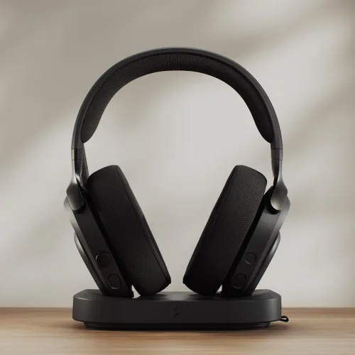Vista 5 de Fractal Design Scape Dark - Auriculares inalámbricos para juegos de PC - Micrófono abatible para silenciar con cancelación de ruido - Duración