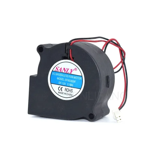 Vista 3 de Nuevo para SF6028SM DC12V 0.10A 6028 2.362 in 2-Wire silencio Turbo ventilador humidificador deshumidificador ventilador ventilador de refrigeración