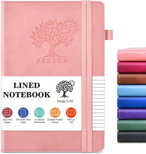 Vista 14 de PERCUN Diario en blanco para hombres y mujeres, 160 páginas en blanco para escribir, dibujar, cuaderno de bocetos, cuaderno de bocetos de cuero