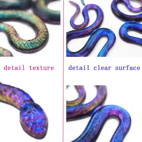 Vista 5 de 6 pares de elegantes aretes de serpiente epoxi molde de silicona de fundición de resina para hacer aretes de moda