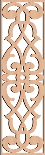 Vista 180 de 9 3/8"W x 24 3/8"H x 1/4"T Bellaire Decorativos Paneles de pared de madera calado, abedul