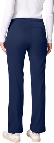 Vista 5 de Healing Hands EVRY - Pantalones médicos de pierna ancha con cintura elástica para mujer Azul marino
