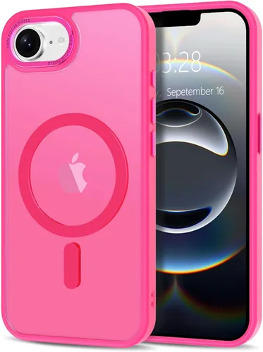 Vista 265 de Anuck - Funda magnética para iPhone 11 compatible con MagSafe, carcasa trasera mate translúcida dura, borde de TPU, delgada, resistente a impactos