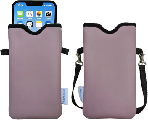 Vista 60 de Tainada Funda Estuche Bolsa de Neopreno para Teléfono para Hombres y Mujeres con Correa Cruzada/Cordón para el Cuello para iPhone 17/16/15 Pro Max