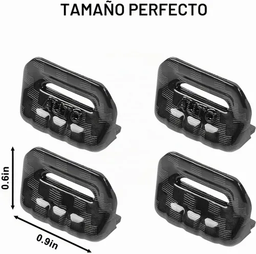 Vista 4 de Jimen Compatible con Jeep Wrangler JL JLU 2018-2023 y Jeep Gladiator JT 2020-2023, 4 piezas de cubiertas de interruptor de botón para ventana