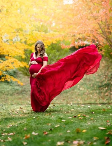 Vista 2 de ORQ Vestido de gasa de maternidad con hombros descubiertos para accesorios de fotos, vestido maxi de fotografía para sesión de fotos