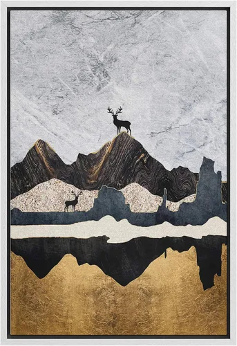 Vista 24 de SIGNFORD Lienzo enmarcado para pared, camino del desierto con cactus, naturaleza silvestre, ilustraciones modernas, arte decorativo, rústico