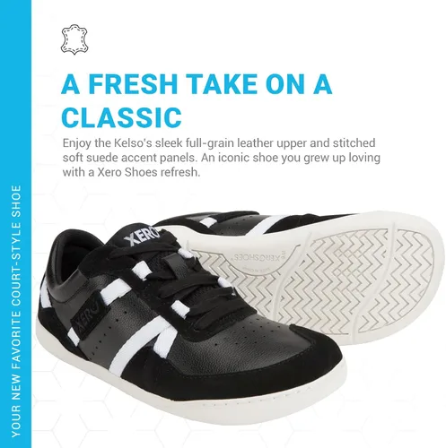 Vista 2 de Xero Shoes Kelso Shoes for Women Tennis, Walking, Work & Nursing Women's Shoes Barefoot Feel, Zero Drop Heel, Wide Toe Box, Casual Minimalist