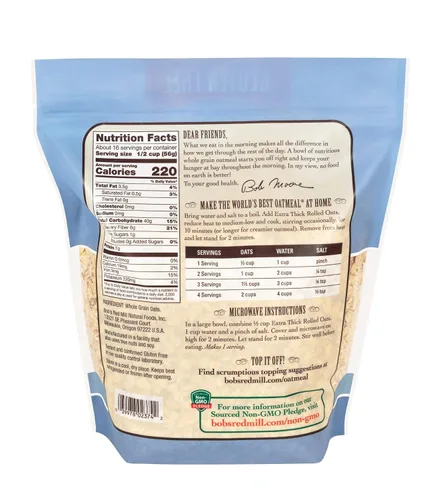 Vista 3 de Bob's Red Mill Avena enrollada extra gruesa sin gluten, 32 onzas (paquete de 4)