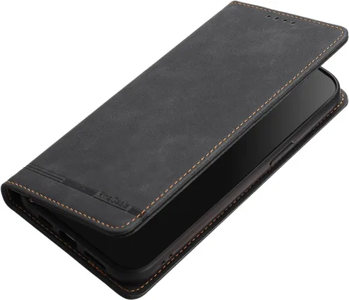 Vista 5 de Compatible con Oukitel C1 / C1 Pro Flip Kickstand Cierre Magnético Cartera Funda Negro