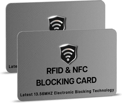 Vista 19 de SaiTech IT Paquete de 5 Tarjetas de Bloqueo RFID, Una Tarjeta Protege Toda la Billetera y Cartera, Protector de Tarjetas de Débito y Crédito