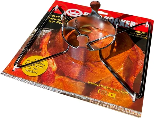 Vista 2 de King Kooker KK707 Estante para adobo para latas de bebidas para aves de corral