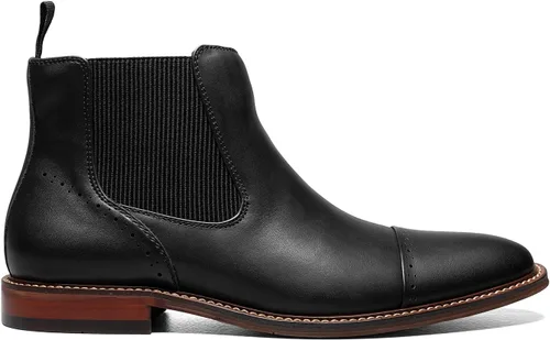 Vista 2 de STACY ADAMS Botas Chelsea con punta de casquillo Maury para hombre Negro