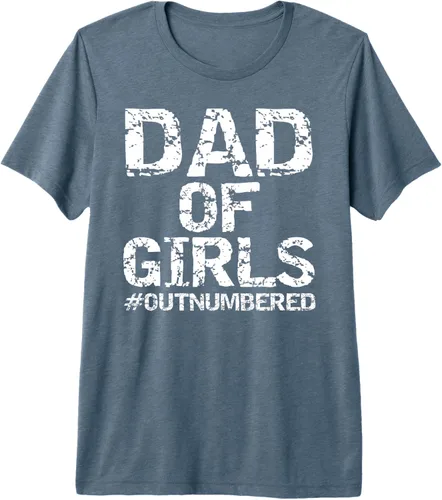 Vista 4 de Camiseta prémium para hombre con el Día del Padre de hijas, papá de niñas, Negro, S