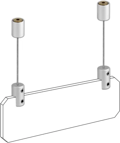 Vista 5 de Colgador de letreros de techo, accesorios de aluminio sólido para colgar cuadros acrílicos/imagen/tablero/marco
