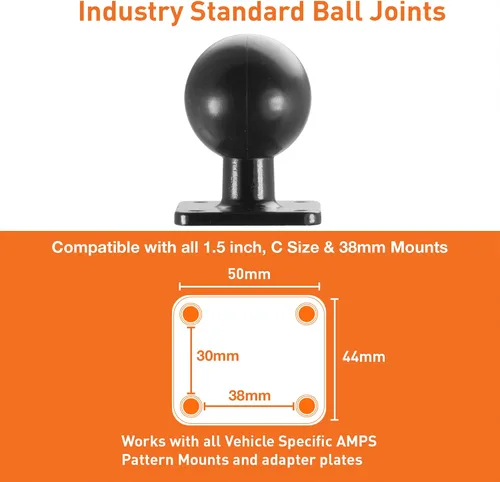 Vista 6 de iBOLT TabDock Lock'n Dock 1.496 in Bizmount – Soporte de base de taladro de bloqueo de metal industrial resistente para todas las tabletas de 7 a 10