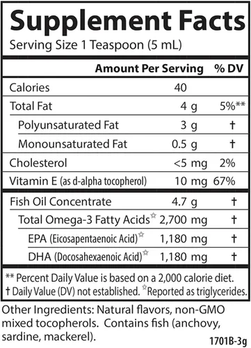 Vista 5 de Carlson Med Omega, Limón-Lima, 2,700 mg Omega-3, 3.4 fl oz