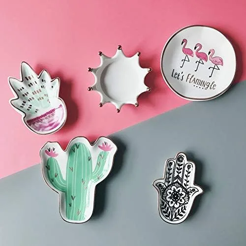 Vista 6 de Stephanie Imports Hamsa - Plato de cerámica y plato decorativo para joyas