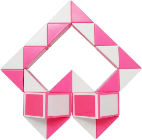Vista 5 de Mipartebo Magic Snake Cube Twist Puzzle 36 cuñas de gran tamaño Twist Fidget Serpiente Juguetes para Niños Bebé Rosa