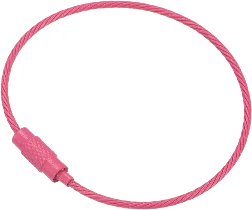 Vista 78 de PATIKIL Llavero de alambre Cables de acero titanio Llavero Loop para senderismo al aire libre