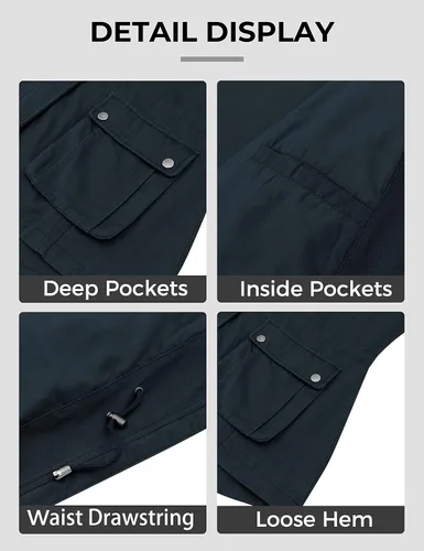 Vista 6 de Soularge Chaqueta militar de algodón con capucha desmontable para mujer