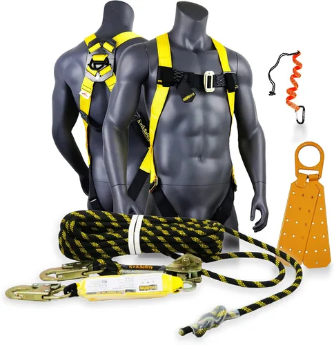 Vista 12 de KwikSafety - Charlotte, NC - TORNADO Fall Protection Safety Harness [Full Body Single D-Ring] Construction ANSI Tested OSHA