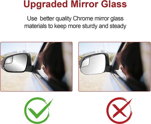 Vista 6 de Reemplazo de vidrio para espejo lateral del conductor para Toyota RAV4 2016 2017 2018, espejos exteriores convexos con calefacción y alimentación