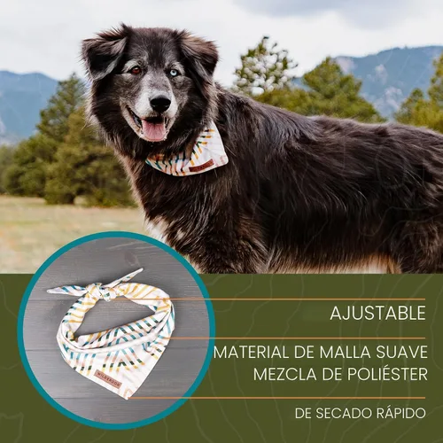 Vista 4 de Wilderdog Bandana para perro con material ligero de malla de mezcla de poliéster de secado rápido en agave