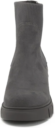 Vista 3 de REDTOP Botas Chelsea elásticas para mujer, tacón grueso, plataforma, suela de lengüeta, botines al tobillo