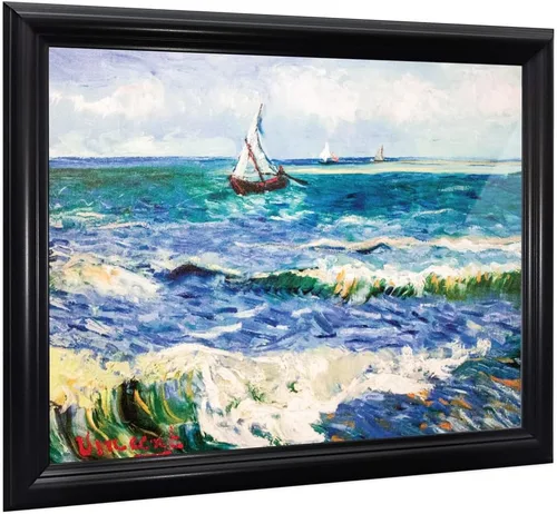 Vista 34 de Vincent Van Gogh - Arte de pared enmarcado con diseño de flores de almendra, maravilloso para exhibir en la cocina, el baño o la decoración