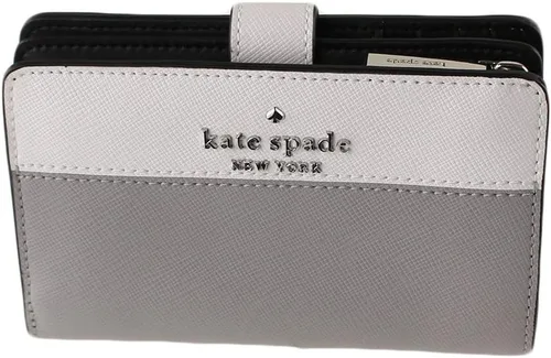 Vista 2 de Kate Spade New York Staci - Cartera plegable compacta mediana con bloques de color (Nimbus Grey), Cartera plegable