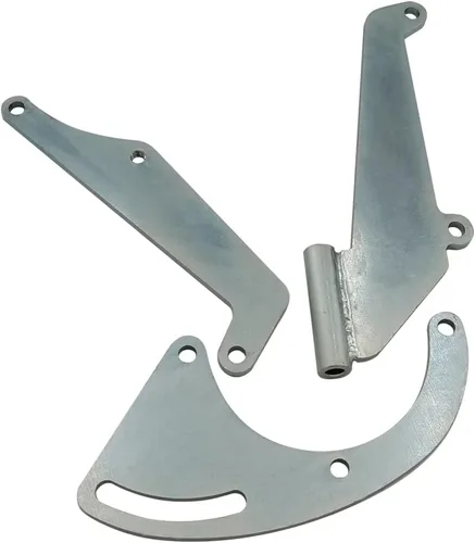 Vista 9 de Compatible con bloque pequeño Chevy A/C Compresor de aire acondicionado Soporte de montaje SBC LWP Bomba de agua larga lado del conductor 9919L 119L