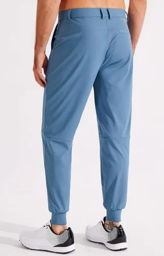 Vista 2 de Libin Pantalones deportivos de golf elásticos en 4 direcciones con bolsillos, pantalones de vestir ajustados para trabajo, pantalones deportivos