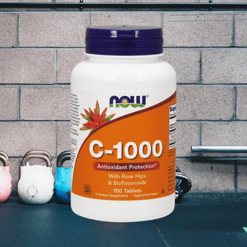 Vista 2 de NOW Foods Cápsulas vegetales de vitamina C-1000, 100 cápsulas vegetales por botella