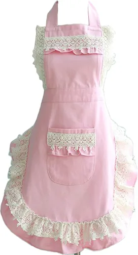 Vista 4 de Hyzrz Encantador Delantal Ajustable para Hogar y Trabajo, Delantal de Tienda, Delantal de Pastelería, Delantal de Cocina para Mujeres y Niñas
