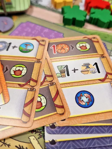 Vista 3 de The White Castle: Matcha, expansión para el juego de mesa The White Castle, nuevo tablero, geishas, dados y acciones, juego de estrategia feudal