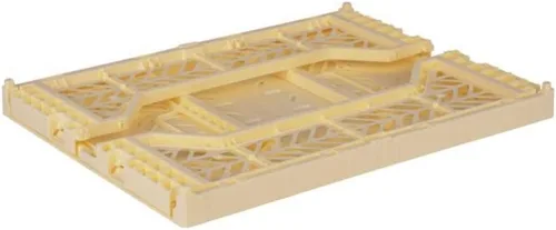 Vista 3 de AYKASA Contenedores de almacenamiento plegables - Cajas de utilidad apilables de plástico para almacenamiento de jaulas de leche Banana