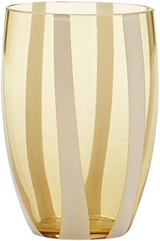 Vista 6 de Zafferano, Gessato - Vaso de vidrio, 10 onzas, juego de 2, aguamarina Aguamarina (Aquamarine)
