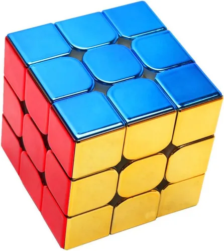 Vista 2 de Cuberspeed Cyclone Kids Metallic 3x3 Magnetic Stickerless Magic Cube Puzzle Toys Cyclone Boys Metallic 3x3 M Speed Cube Versión magnética