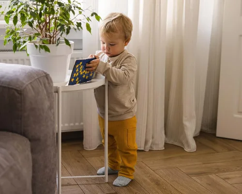 Vista 5 de RATIVE Calcetines antideslizantes con empuñaduras para bebés y niños pequeños