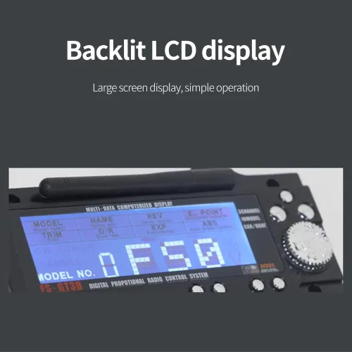 Vista 4 de Goolsky Flysky FS-GT3B Transmisor RC 2.4GHz 3 canales control remoto y receptor FS-GR3E para RC coche barco