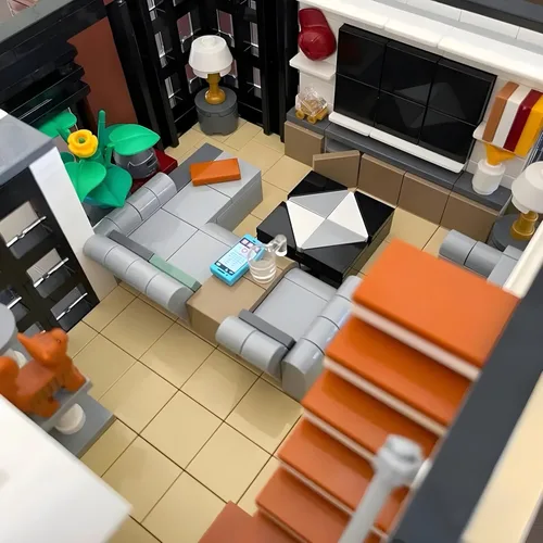 Vista 5 de General Jim's Villa Moderna de Cubismo Modular en Bloques de Construcción de Ciudad en Estilo MOC Compatible con Conjuntos Lego City y Otras