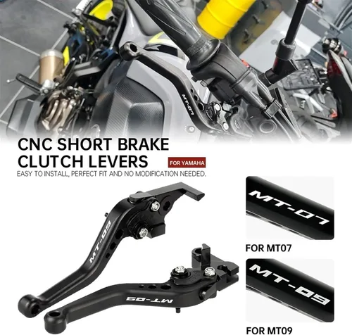 Vista 4 de Palanca de embrague de freno corto ajustable para Yamaha MT07 MT09 2013 2023 MT-07 para palancas de freno de motocicleta Tracer MT-09 SP
