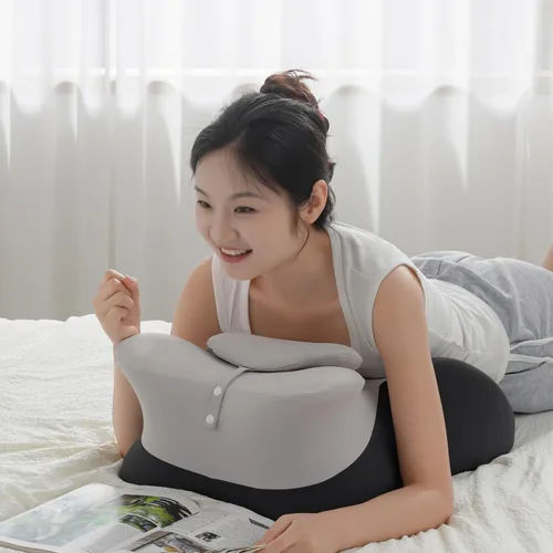 Vista 7 de SheRest Almohada de lectura ajustable para reposacabezas para adultos en cama – Cuña de apoyo de espalda de espuma viscoelástica para reflujo ácido