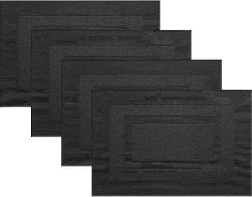 Vista 50 de Manteles individuales de vinilo resistentes al calor, lavables, fáciles de limpiar, manteles individuales de plástico para cocina, mesa de comedor