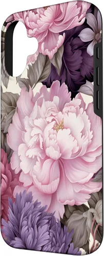 Vista 2 de Elegant Blush Pink And Purple Vintage Floral Rose And Peony Case for iPhone 16