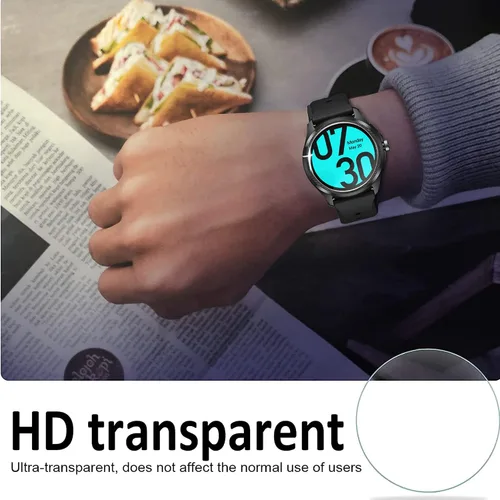 Vista 2 de Lamshaw Protector de pantalla compatible con Basznrty Smart Watch, [3 unidades] Película protectora de pantalla de vidrio templado 9H compatible